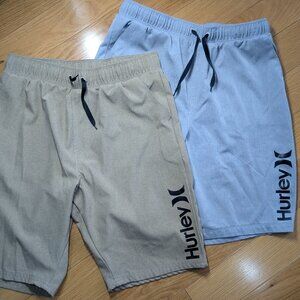 Hurley Boys Casual Elastic Waist Shorts (Set of 2) Size 14/16